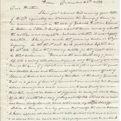 Milton Sutliff to Flavel Sutliff