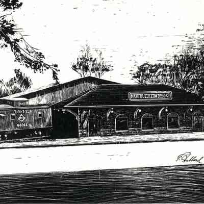 Mantua Station Postcard