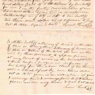 Contract between Levi Sutliff and Samuel Plumb