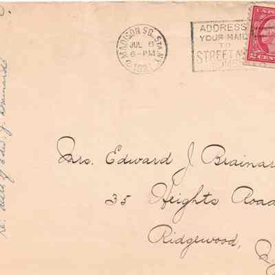 E.J. Brainard Envelope