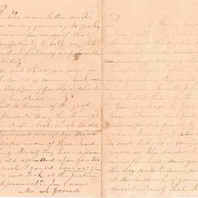 M. A. Jones to His Sister