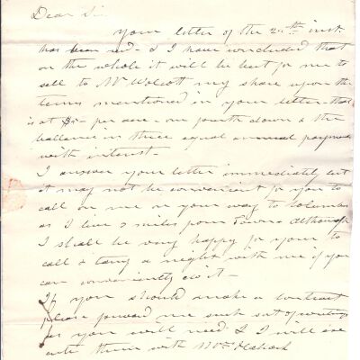 J.H. Hallock to Flavel Sutliff