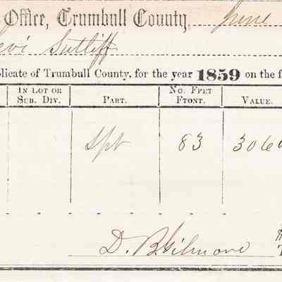 Levi Sutliff Taxes 1859 #2
