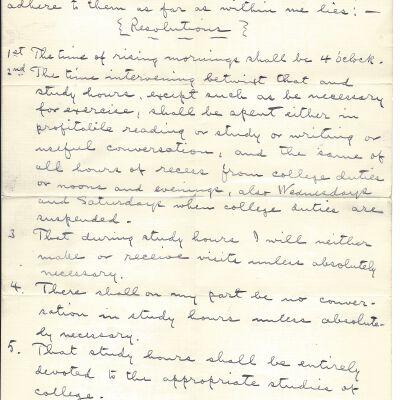 Milton Sutliff's Resolutions