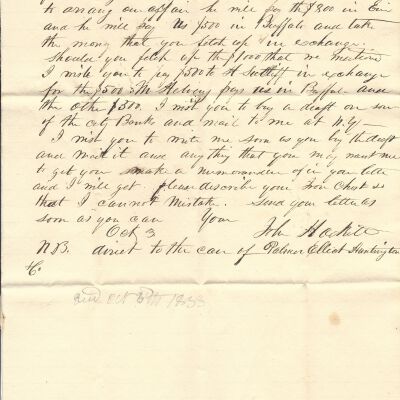 John Hackett to Levi Sutliff