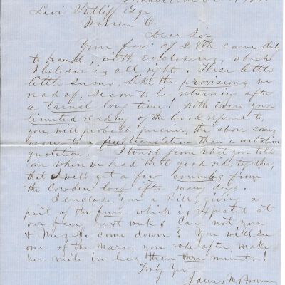 James M Brown to Levi Sutliff