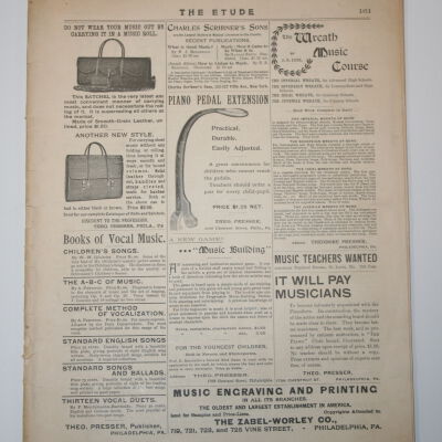 The Etude Magazine, 1898