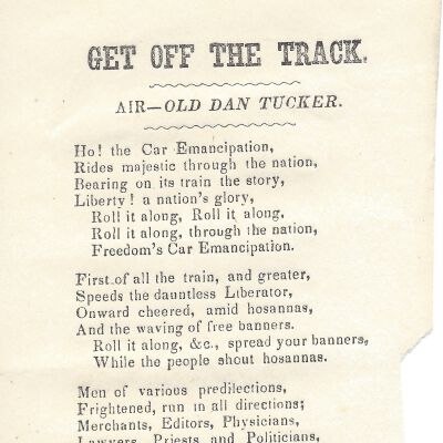 Get off the track: A song for Emancipation