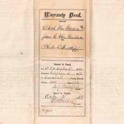 Van Gorder and Sutliff Warranty Deed