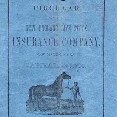 Circular of the New England Live Stock Insurance Company, 1852
