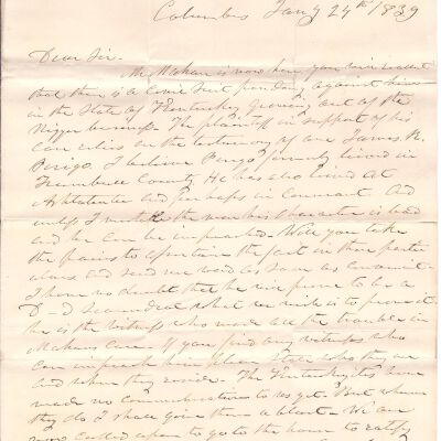 Benjamin Franklin Wade to Flavel Sutliff
