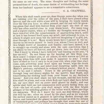 "Letter of a Dying Wife."