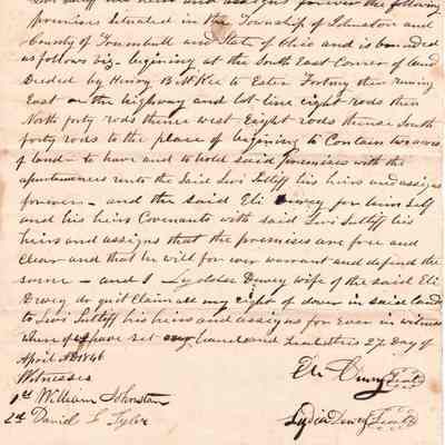 Eli Dewey to Levi Sutliff