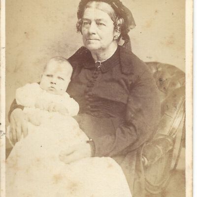 Mrs. Dunham and Truman, Carte-de-visite