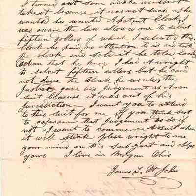 James J. St. John to Flavel Sutliff