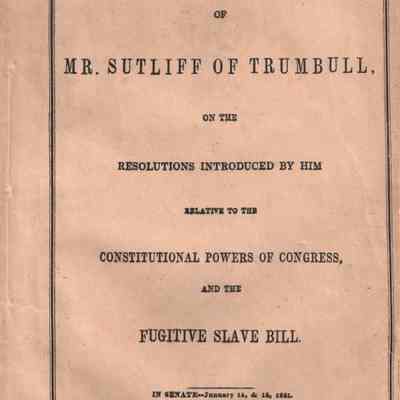Speech of Mr. Sutliff of Trumbull