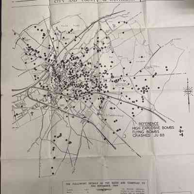 Map of the Bombing of Canterbury