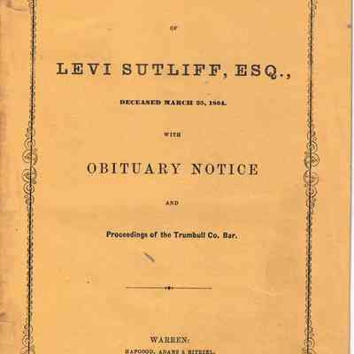 Levi Sutliff Funeral Sermon
