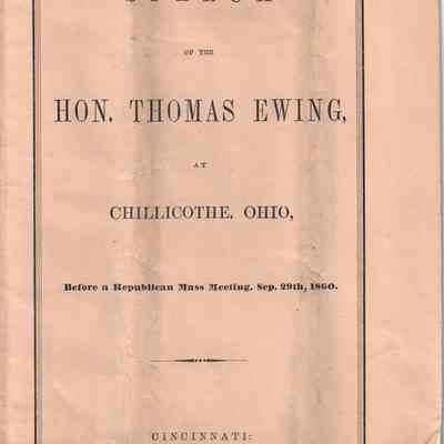Speech of the Hon. Thomas Ewing