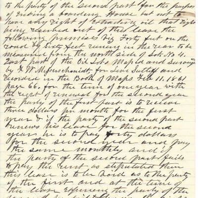 Agreement Between Levi Sutliff and John W Lyman