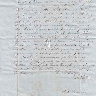 To Levi Sutliff from A. Krumb