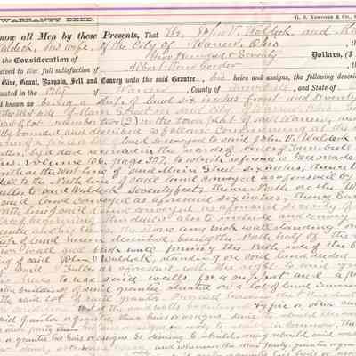 Waldeck Deed to Van Gorder