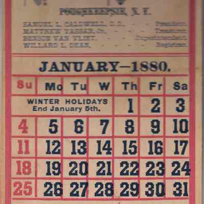 1880 Vassaar Calendar