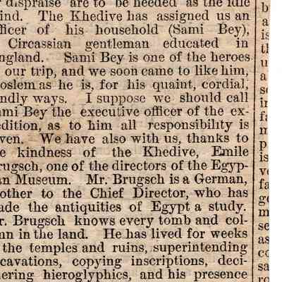 General Grant's Party Newspaper Article