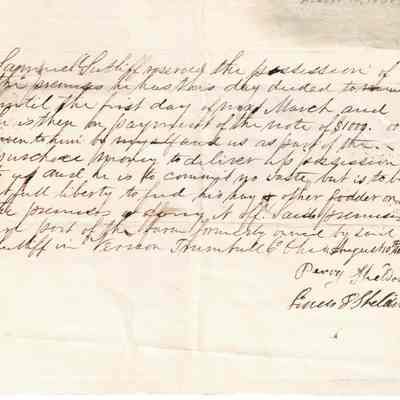 Note to Samuel Sutliff