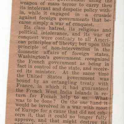 Washington's Warning Against Alliances
