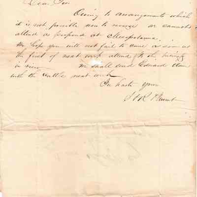 S. R. Plumb to Levi Sutliff