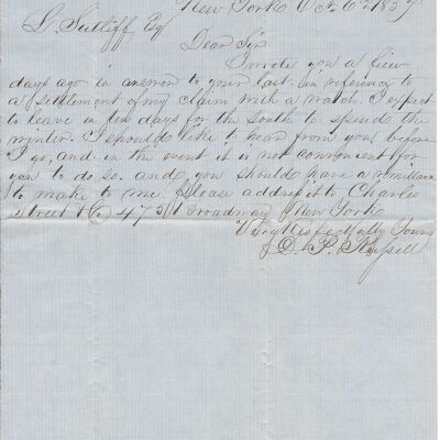 To Levi Sutliff from D.P. Russell