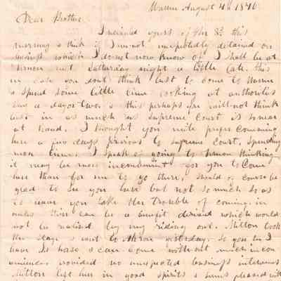 Calvin G. Sutliff to Flavel Sutliff