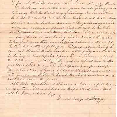 Dear Sir, Letter from M. Sutliff