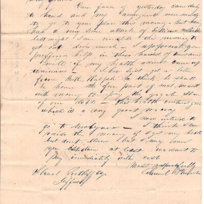 Samuel Plumb to Flavel Sutliff