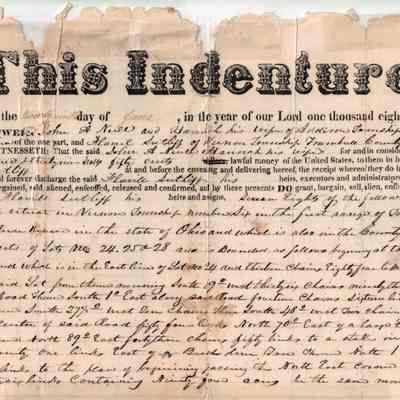 Deed to Flavile Sutliff from John A Neill and Hannah Neill