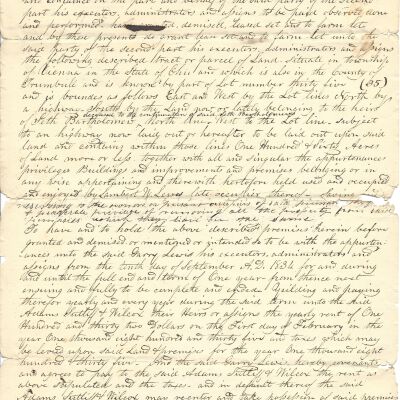 Contract Between Asahel Adams, Levi Sutliff, Chaney H. Wilcox and Garry Lewis
