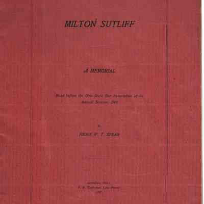 Milton Sutliff A Memorial