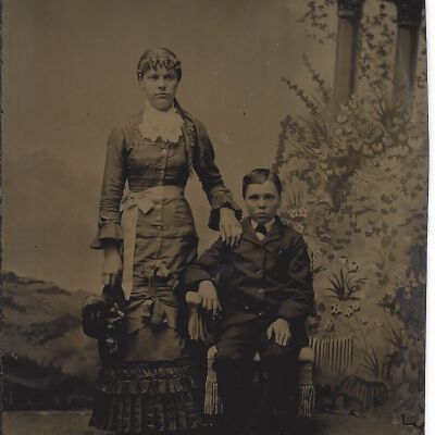 Unidentified Girl & Boy Tin Type