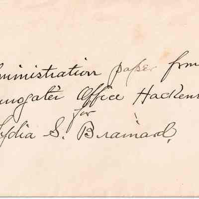 Envelope Lydia S. Brainard