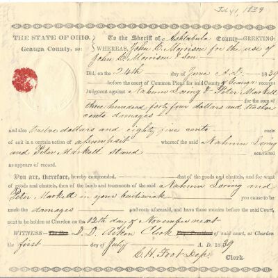 Geagua County Writ of Collection