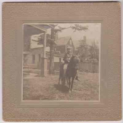 Edward Sutliff Brainard and his pony "Midget"