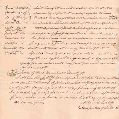 A.C. Sutliff to E. Butrick