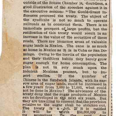 The Mexican Treaty Newspaper Article