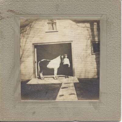 Edward Sutliff Brainard and his pony "Teddie"