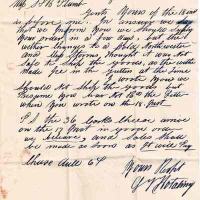 Nov 27 1840 S Plumb Esq Post Master Lenox Ohio New York Dec 5
