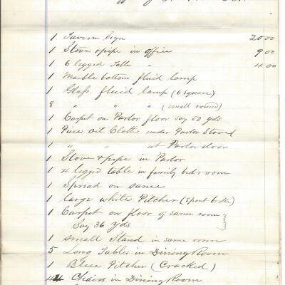 Inventory of Goods in the American House