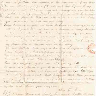 Phebe L. Marvin to Her Parents