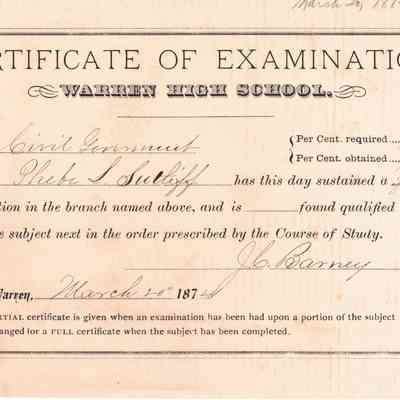 Certificate of Examination
