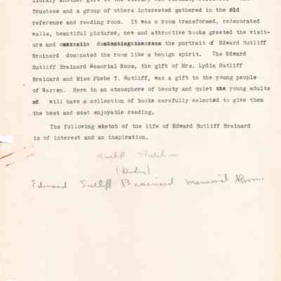 P.T. Sutliff's Speech on Edward Brainard